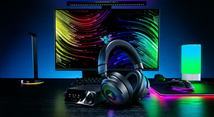 Гарнітура ігрова Razer Kraken V4 Pro, mini-jack/USB-A/BT/WL, RGB, чорний