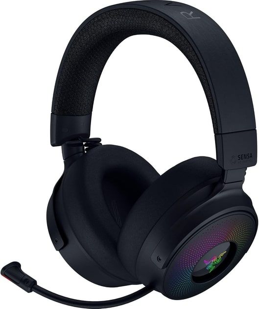 Гарнітура ігрова Razer Kraken V4 Pro, mini-jack/USB-A/BT/WL, RGB, чорний