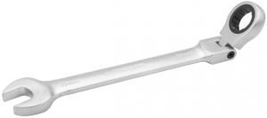 Ключ гайковий Tolsen, комбінований, шарнірний, храповий механізм, 211мм, 15мм, CrV