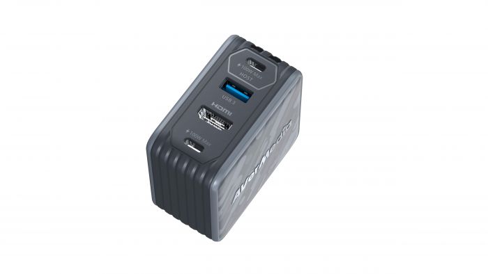 Зарядний пристрій AVerMedia GC313 CORE GO 100Вт 2хUSB-С, 1хUSB-A, 1xHDMI, чорний