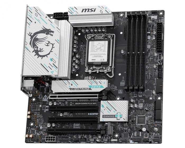 Материнcька плата MSI B860M GAMING PLUS WIFI s1851 B860 4xDDR5 M.2 HDMI DP WiFi BT mATX