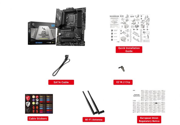 Материнcька плата MSI MAG B760 TOMAHAWK WIFI s1700 B760 4xDDR5 M.2 HDMI DP WiFi BT ATX
