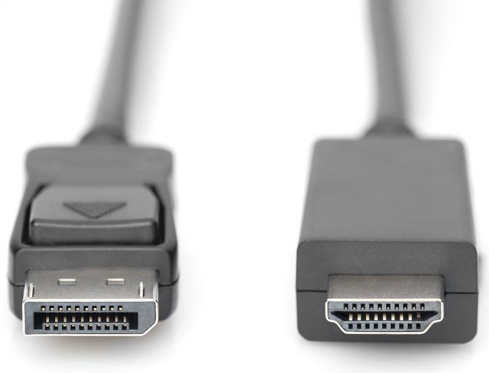 Кабель DIGITUS DisplayPort > HDMI (M/M), 2м, чорний