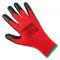 Рукавички робочі Neo Tools комплект 12шт, поліестер з латексним покриттям, р.8, червоно-чорний