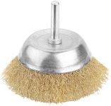 Щітка чашкова Tolsen Профі, торцева, рифлений дріт 0.3мм, 75мм, з хвостовиком 6.35мм(1/4")