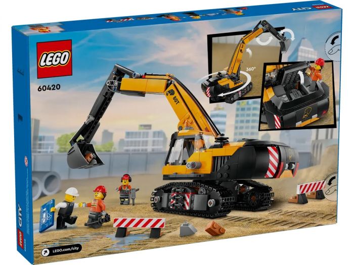 Конструктор LEGO City Жовтий будівельний екскаватор