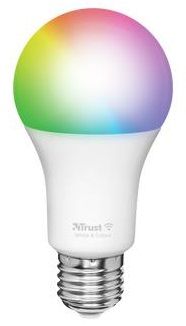 Лампа розумна Trust E27 470 Lumen, 1800-6500k, RGBCW, білий