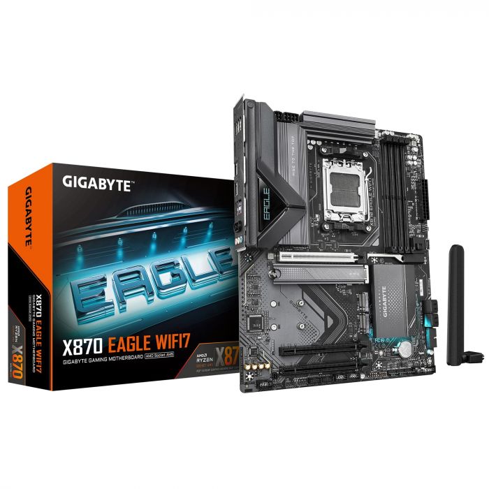 Материнська плата GIGABYTE X870 EAGLE WIFI7 sAM5 X870 4xDDR5 M.2 HDMI DP Wi-Fi BT ATX