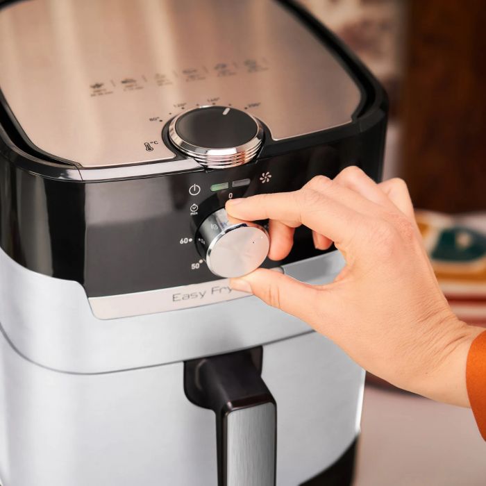 Мультипіч Tefal EasyFry&Grill, 1550Вт, чаша-4.2л, механічне керув., від 80°C до 200°C, пластик, чорний-світло-сірий