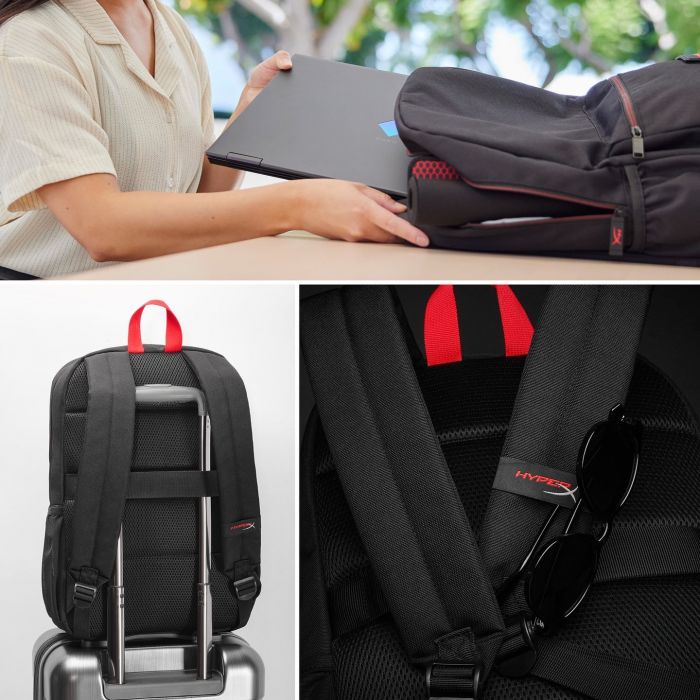 Рюкзак HyperX, Delta 16", чорний-червоний