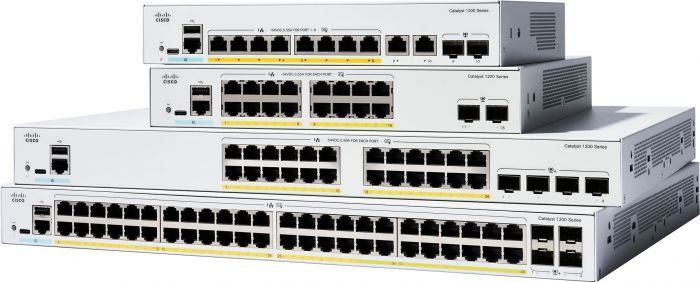 Комутатор Cisco Catalyst 1200 24xGE, PoE, 4x1G SFP