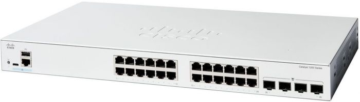 Комутатор Cisco Catalyst 1200 24xGE, PoE, 4x1G SFP