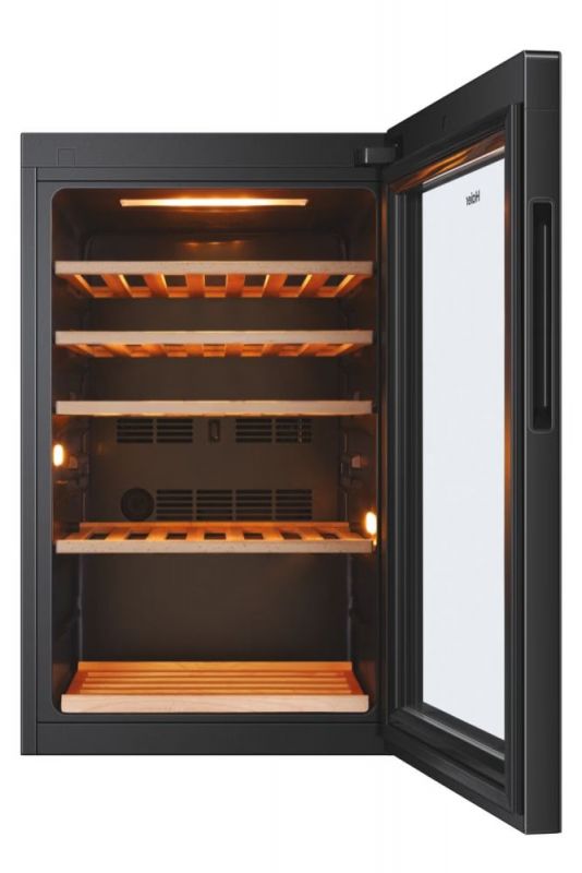 Холодильник Haier для вина, 82x49.7х58, холод.відд.-118л, зон - 1, бут-49, ST, дисплей, чорний