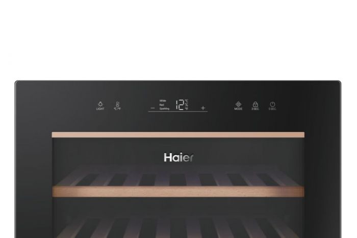 Холодильник Haier для вина, 82x49.7х58, холод.відд.-118л, зон - 1, бут-49, ST, дисплей, чорний