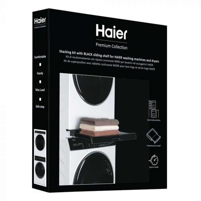 Комплект монтажний Haier для з'єднання пральної машини з сушильною машиною, 47-60см, білий