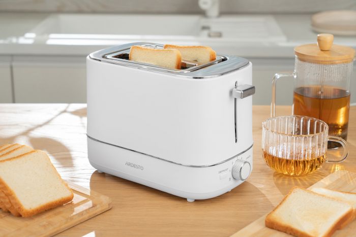 Тостер ARDESTO Timeless Elegance, 800Вт, пластик, 2 слоти, білий