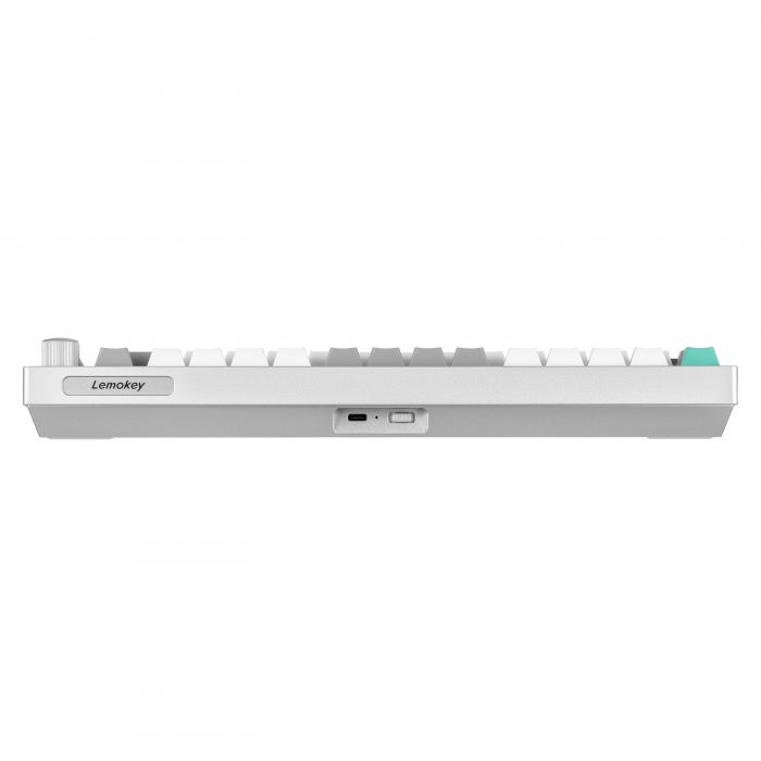 Клавіатура механічна Lemokey  P1 Pro 84Key, Keychron Super Banana, WL/BT/USB-A, QMK/VIA, Hot-Swap, EN/UKR, RGB,  Knob, Space Silver