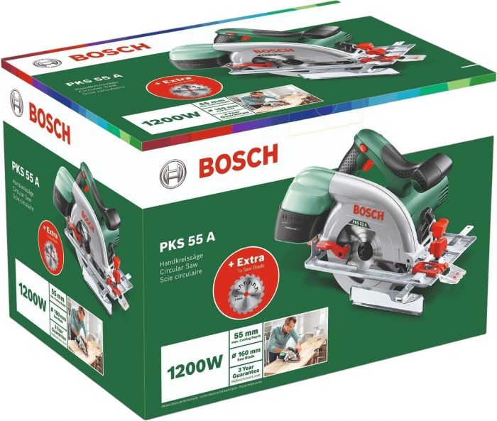 Пила дискова Bosch KS 55 A 1200Вт 160мм 3.9кг