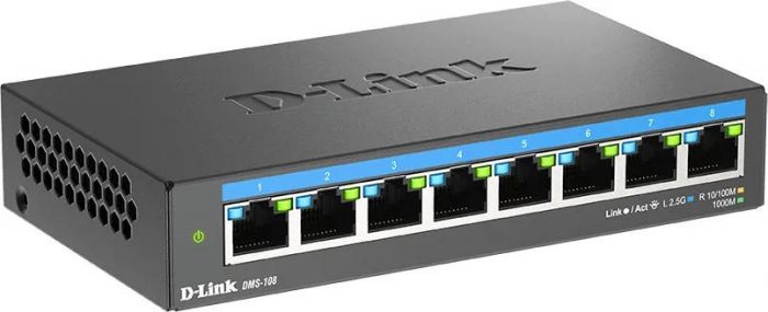 Комутатор D-Link DMS-108 8x2.5GE, Некерований