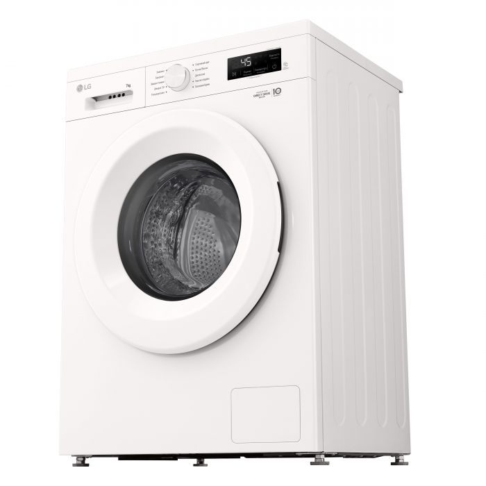Пральна машина LG фронтальна, 7кг, 1200, A+++, 44см, дисплей, пара, інвертор, білий