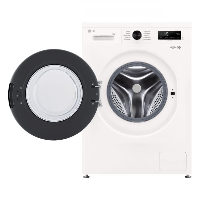 Пральна машина LG фронтальна, 7кг, 1200, A+++, 44см, дисплей, пара, інвертор, білий