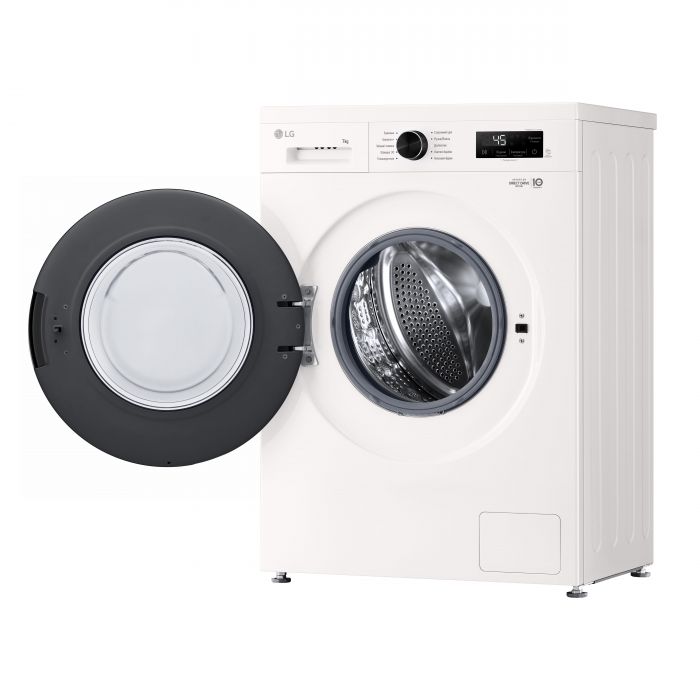 Пральна машина LG фронтальна, 7кг, 1200, A+++, 44см, дисплей, пара, інвертор, білий