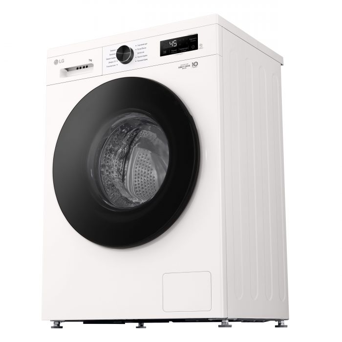 Пральна машина LG фронтальна, 7кг, 1200, A+++, 44см, дисплей, пара, інвертор, білий