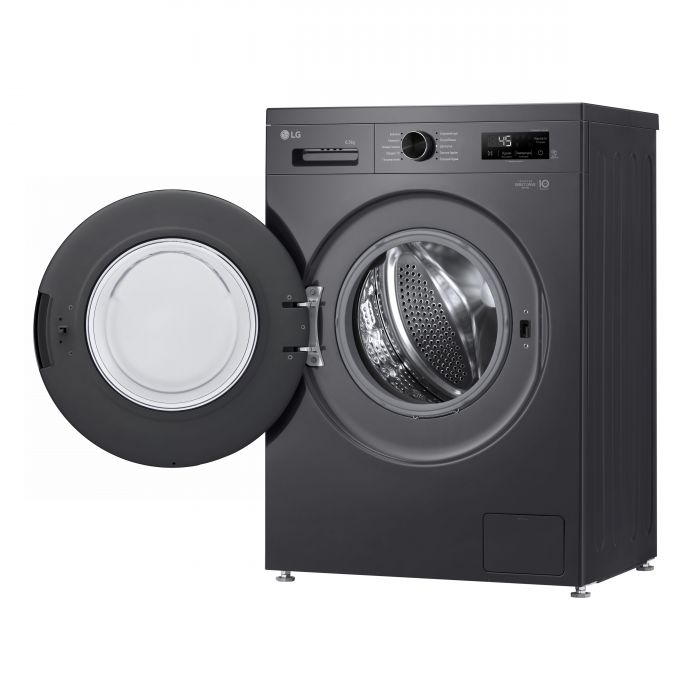 Пральна машина LG фронтальна, 6.5кг, 1200, A+++, 44см, дисплей, пара, інвертор, чорний