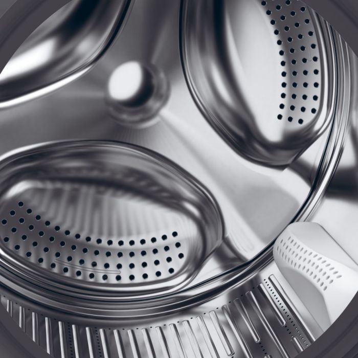 Пральна машина Haier фронтальна, 9кг, 1400, A+++, 60см, дисплей, пара, інвертор, люк чорний, прямий привід, cріблястий