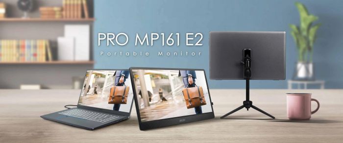 Монітор портативний MSI 15.6" PRO MP161-E2 mHDMI, 2xUSB-C, MM, IPS, Cover