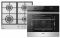 Комплект Hansa (духовка електрична + поверхня газова), чорний+нерж