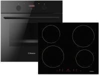 Комплект Hansa (духовка електрична + поверхня індукційна), чорний