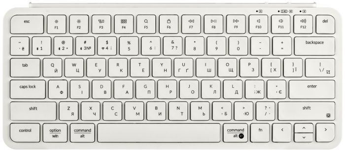 Клавіатура мембрана Keychron B1 Pro, USB/WL/BT, ivory white