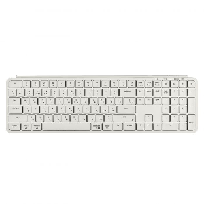 Клавіатура мембрана Keychron B6 Pro, USB/WL/BT, ivory white
