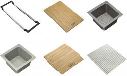 Набір аксесуарів Franke All In 4, міні-коландер, ємність для зберігання, 2 дошки, утримувач, килимок-сушарка