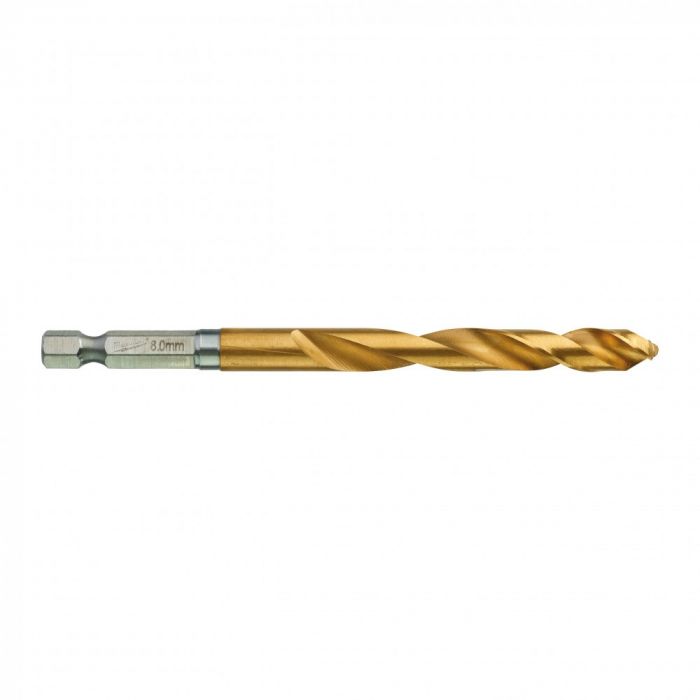 Свердло по металу Milwaukee RedHEX HSS-G TiN, 8х70х111мм