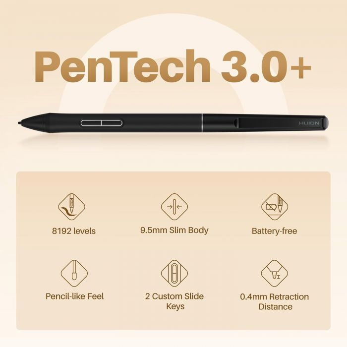Графічний планшет Huion 6.3"x3,9" Inspiroy Frego S, BT, USB-C, чорний