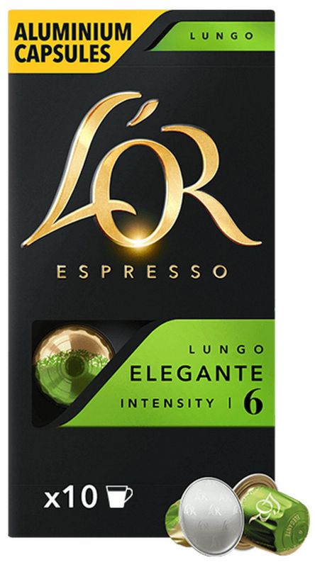 Кава L`OR капсули  Lungo Elegante, 100% арабіка, 10шт, Nespresso
