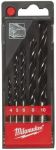 Набір свердел по дереву Milwaukee, 5шт, 4-10мм, кейс