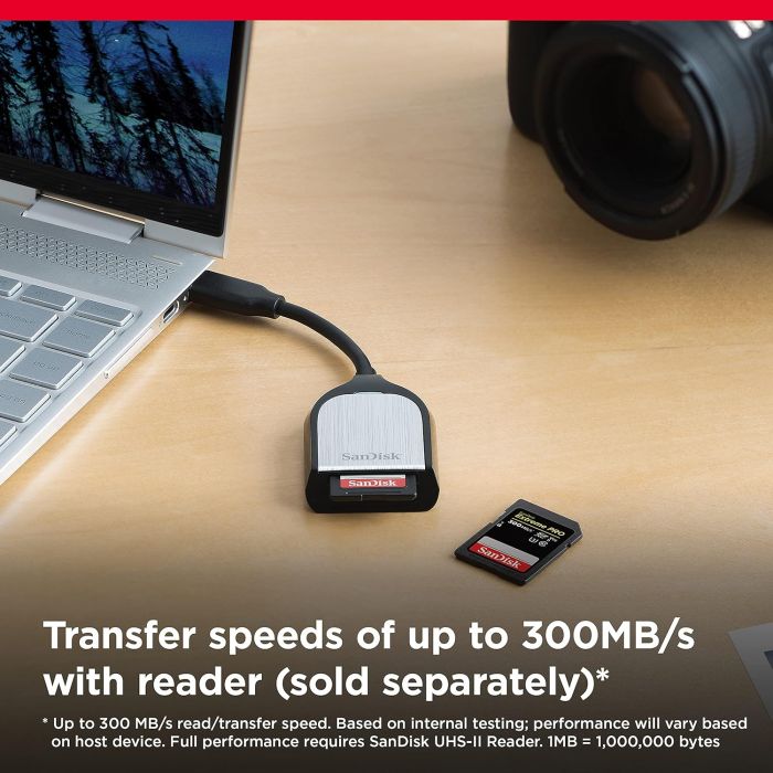 Карта пам'яті SanDisk SD  256GB C10 UHS-II U3 R300/W300MB/s Extreme Pro V90