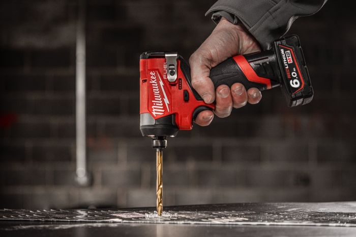 Набір із двох акумуляторних інструментів Milwaukee M12 FPP2A2-402X шурупокрут-дриль M12 FPD2-0 гвинтоверт M12 FID2-0 акб М12 2х4А·год ЗП C12C кейс