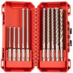 Набір бурів по бетону Milwaukee, SDS+, 10шт, 5-12мм, кейс