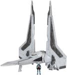 Ігрова колекційна фігурка Star Wars Medium Vehicle Транспорт та фігурка Kom'rk-Class Mandalorian Starfighter 12.5см