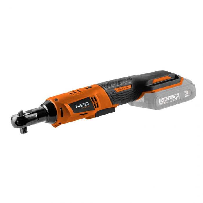 Тріскачка акумуляторна Neo Tool Energy+ 18В 250об·хв 60Нм 3/8" адаптер 1/2" 0.89кг без АКБ та ЗП