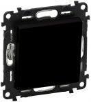 Перемикач Legrand Valena Life, 10AX, 250V, автоматичні клеми, матовий чорний