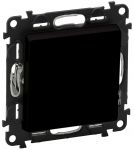 Перемикач проміжний Legrand Valena Life, 10AX, 250V, гвинтові клеми, матовий чорний