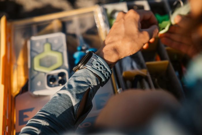 Ремінець UAG для Apple Watch Ultra 2/Ultra-49-45-44-42mm, Monarch, Cloud Blue/Titanium