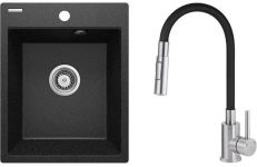 Набір для кухні Deante Corio, гранітна мийка ZRC_2103 + зміш. BOC_B740, графіт