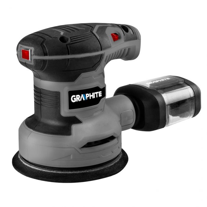 Шліфмашина ексцентрикова GRAPHITE 300Вт 125мм 7000-13000об·хв орбіта 1мм 1.21кг