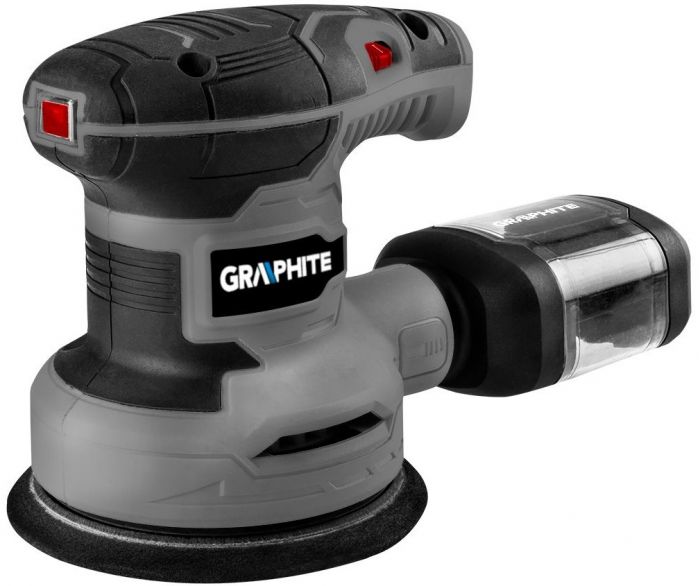 Шліфмашина ексцентрикова GRAPHITE 300Вт 125мм 7000-13000об·хв орбіта 1мм 1.21кг